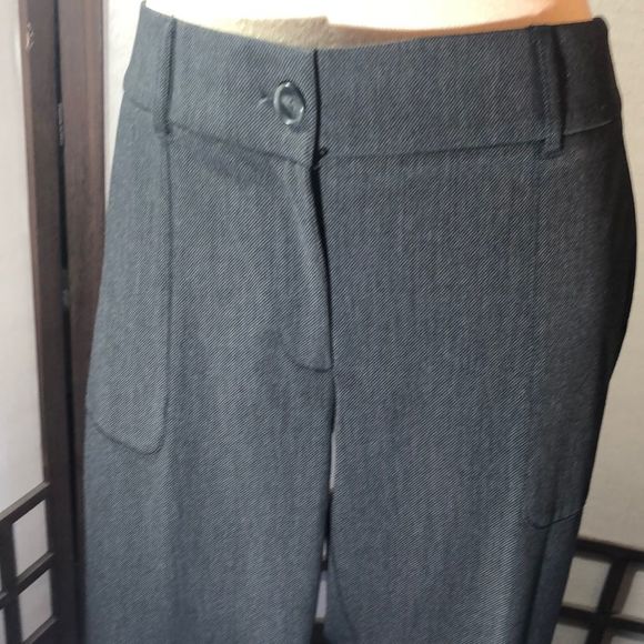 Ann Taylor loft charcoal Marisa trouser sz 6 / four pockets/ zipper/ belt loops